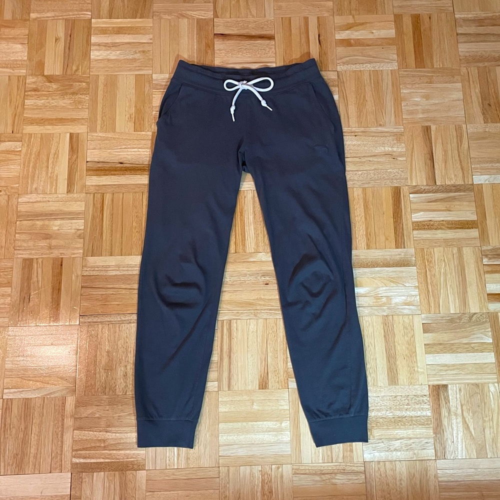 VS PINK - Lightweight Grey Cotton Drawstring Joggers with Pockets